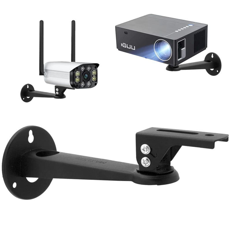 [Australia - AusPower] - Mini Projector Wall Mount, Angle Adjustable 360° Rotation 7.8" Length 6.6 lbs Load Camera Wall Mount with 1/4 Mounting Screw for CCTV/ Camera/ Projector/ Webcam, Black BG17B 