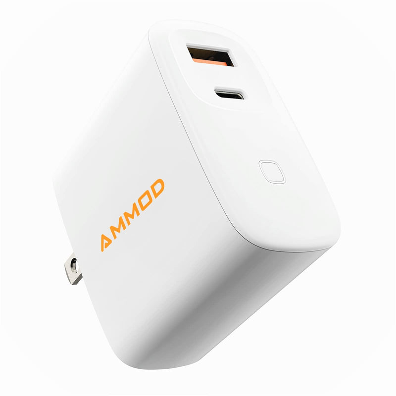 [Australia - AusPower] - USB C Wall Charger-AMMOD 65W Dual Port iPhone 13 Wall Charger, Type c Charger Fast Charging with Foldable Plug, Compatible with iPhone 13/ iPhone 13 Pro Max/12/12 Pro Max, iPad/iPad Mini, and More 