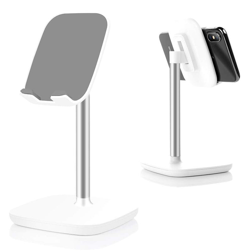 [Australia - AusPower] - UPUKGGD Cell Phone Stand,Phone Holder-Angle Height Adjustable Phone Stand for Desk, Compatible with iPhone 13, 13 Pro,Pro Max,XR,Samsung Galaxy S20/S10 and Other 4-10'' Cellphone & Tablet (White) White 