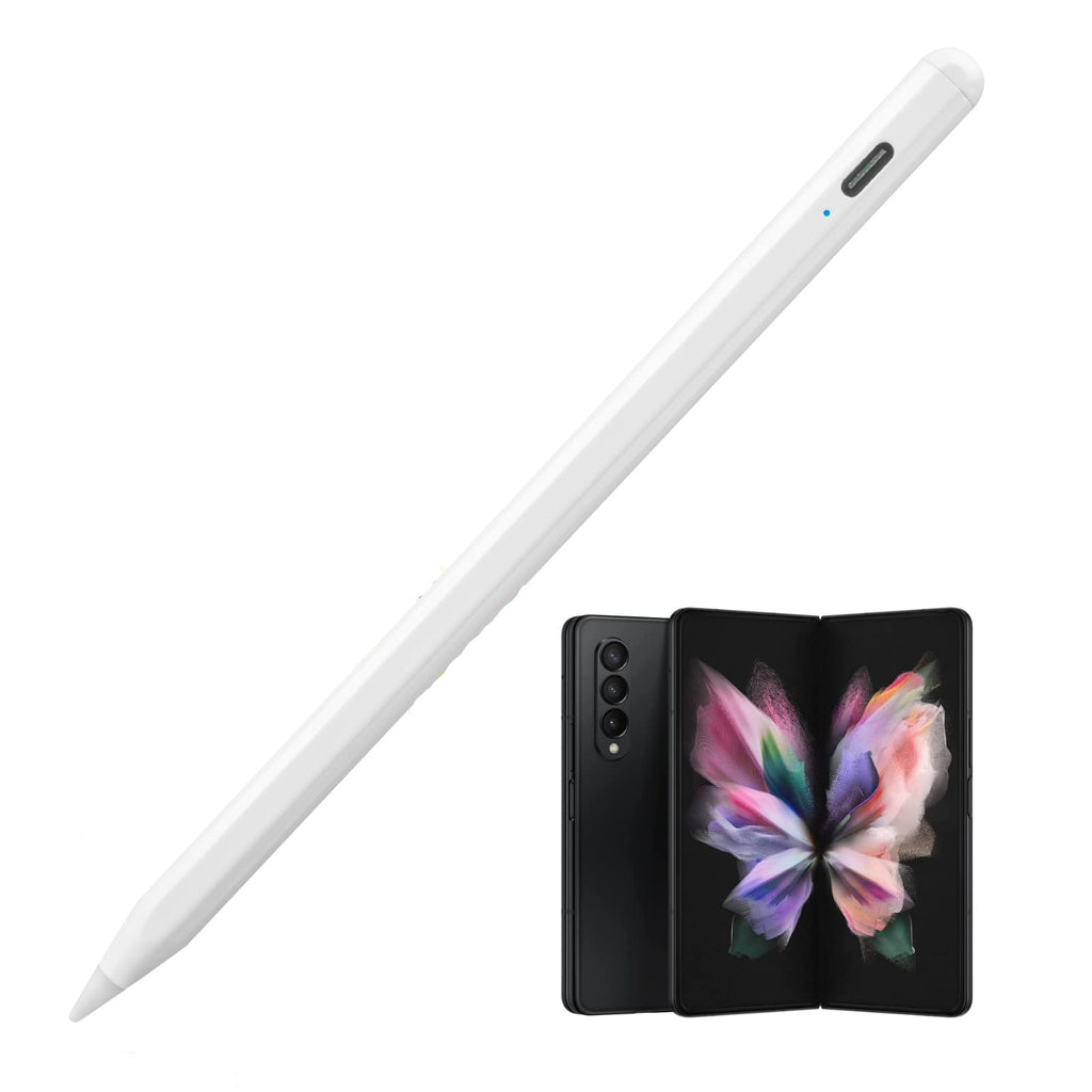 [Australia - AusPower] - Electronic Stylus Pen for Galaxy Z Flip 3 Z Fold 3,New Plastic Point Tip with Precise and Accurate Drawing Pens Compatible with Galaxy Z Flip 3 Z Fold 3 Stylus Pencil,White 