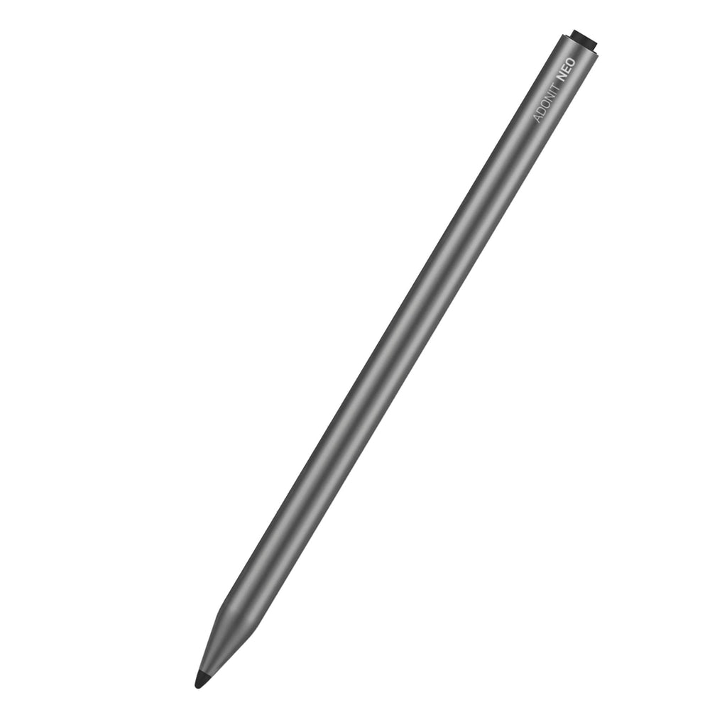 [Australia - AusPower] - Adonit Neo, Magnetically Attachable Stylus Pen for iPad with Palm Rejection, Active Digital Pencil, Compatible with iPad Air 4th/3rd, iPad Mini 6/5th, iPad 9/8/7/6th, iPad Pro 11/12.9" - Space Gray 