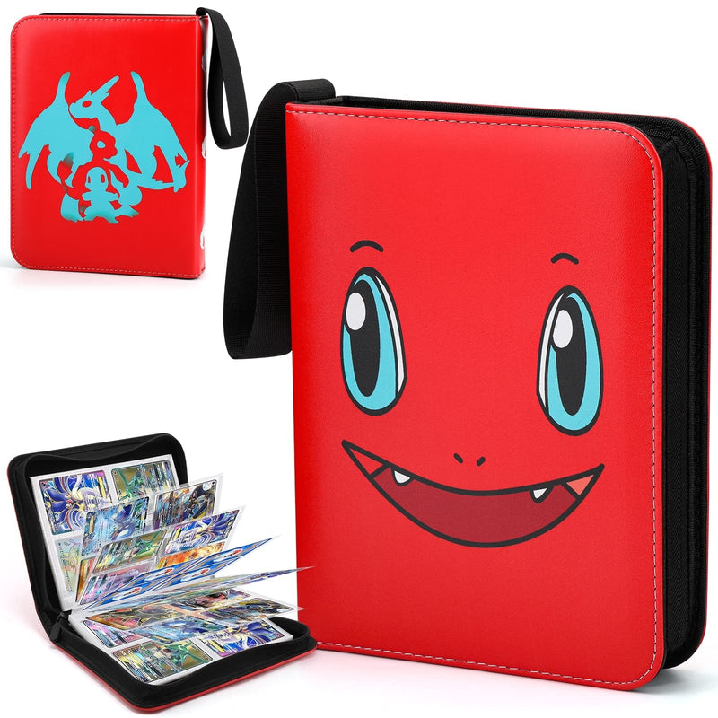 [Australia - AusPower] - Trading Card Binder with Sleeves, 400 Pockets Charizard Book Binder Zipper Card Holder Collectors w/ 50 Premium 4-Pocket Sheets 