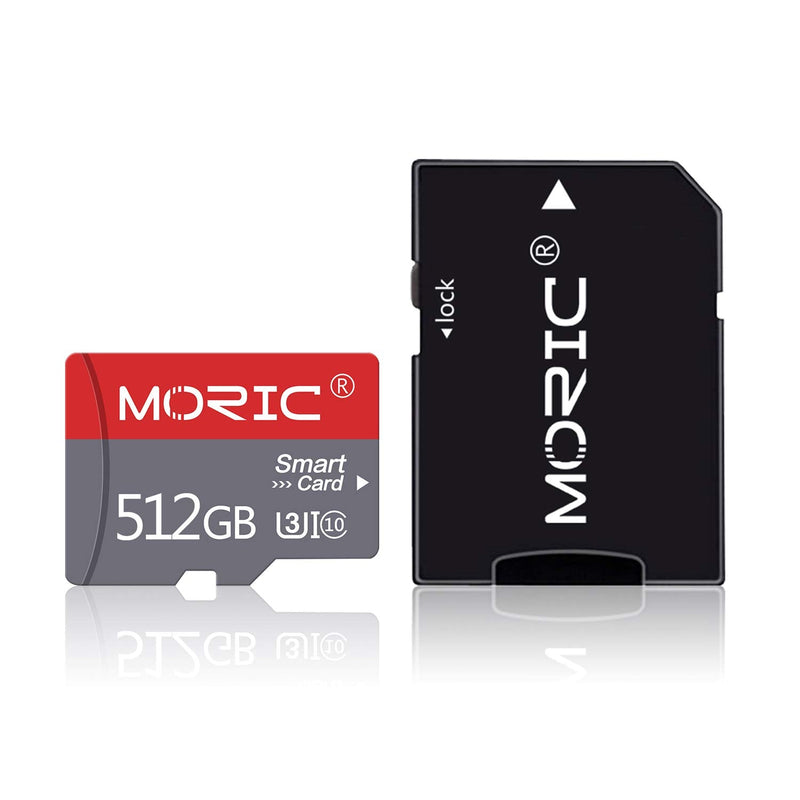 [Australia - AusPower] - 512GB Micro SD Card, microSDXC UHS Flash Memory Card with Adapter Up to 80MB/s, A1, U3, Class10, V30, High Speed SD Card 