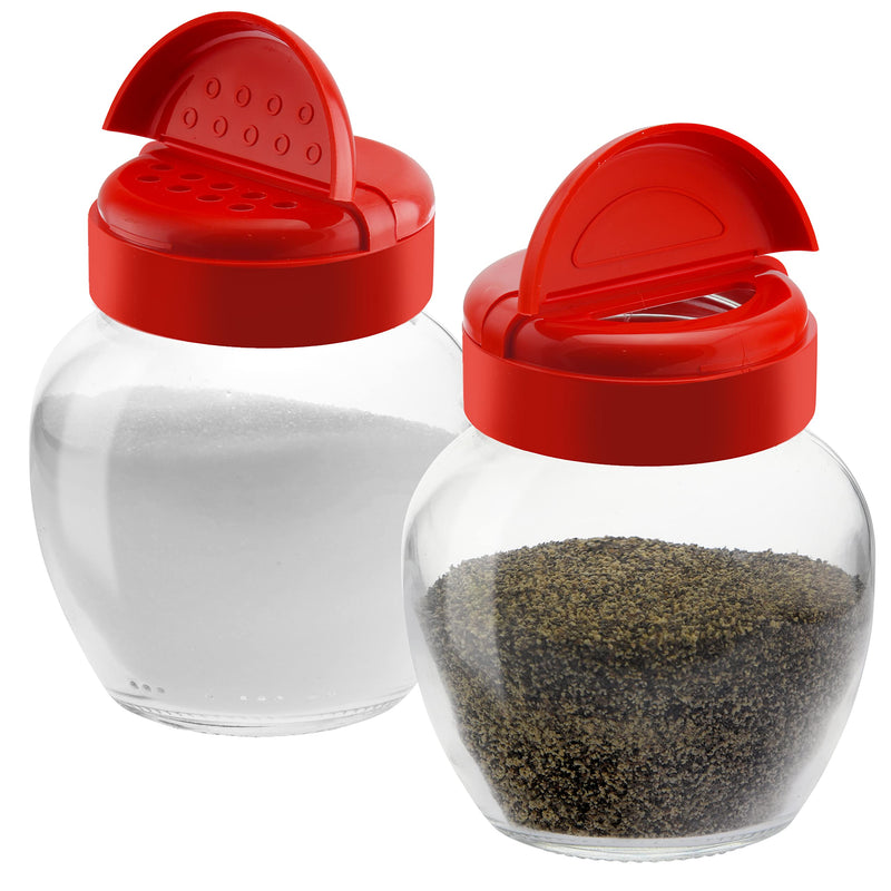 [Australia - AusPower] - Tibello Spice Containers Glass Spice Jars, 7oz Spice Bottles And Dual Lid Sifter Shaker And Spoon Opening Spice Shaker - Pack of 2 