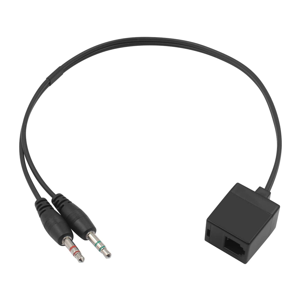 [Australia - AusPower] - Poyiccot Headset Buddy PC Dual 3.5mm Headset to RJ9/RJ10/RJ22 Phone Adapter for Mic Audio Jack Y Headset Splitter Adapter Cable 