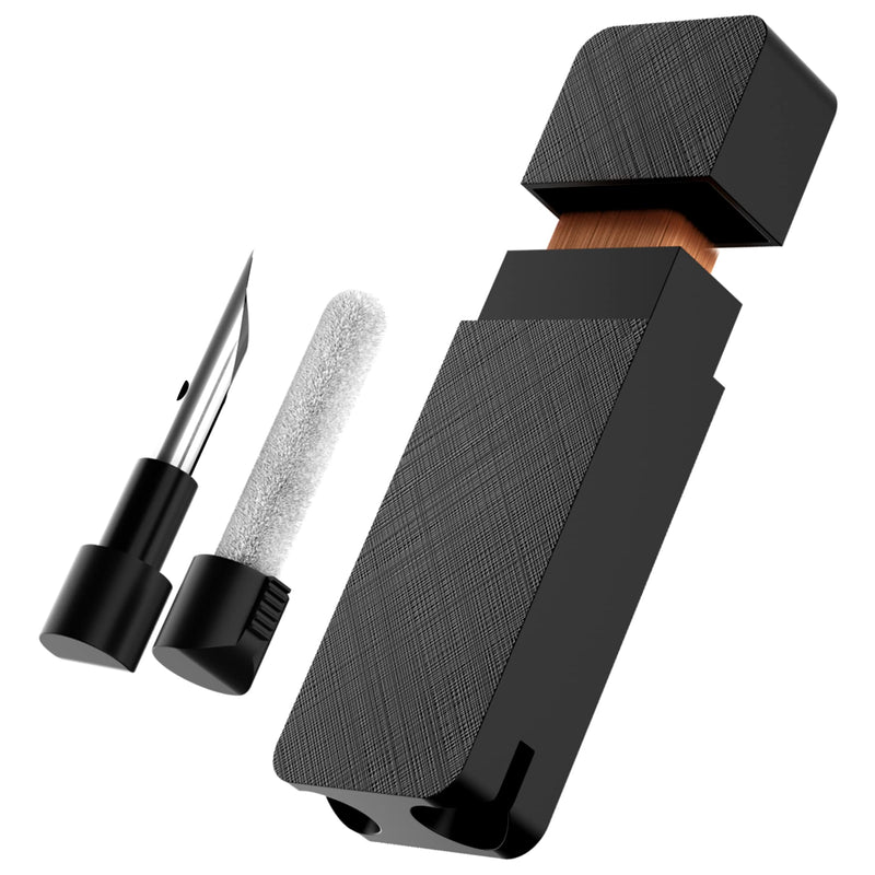 [Australia - AusPower] - PZOZ Cell Phone Cleaning Kit for Airpods Pro/iPhone, Multi-Function Cleaner Tool fit for Headphone, iPad Jack, Charger Port Hole Plug, Speaker, Bluetooth Earbuds, Samsung Earphones, Phone Lens(Black) Black 