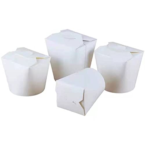 [Australia - AusPower] - S S'DENTE Take Out Food Containers Microwaveable Kraft Take Out Boxes 16 oz (10 Pack) Leak Grease Resistant for Restaurant, Catering and Party White 