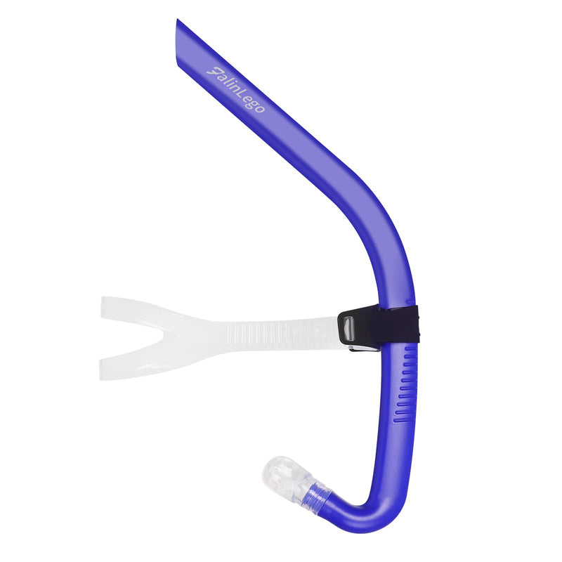 [Australia - AusPower] - FalinLego Swim Snorkel for Lap Swimming, Swim Training Snorkel Front Mounted Training Gear with Comfortable Head Pads and Food-Grade Silicone Mouthpiece for Pool Open Water, Blue, Adult 