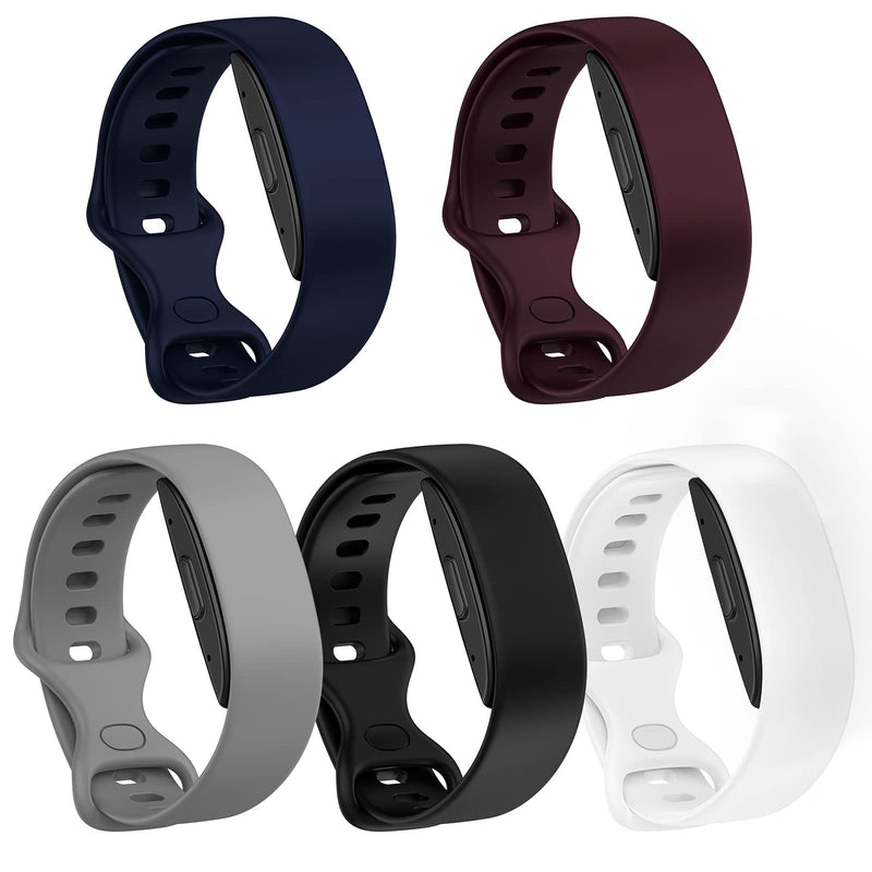 [Australia - AusPower] - TopPerfekt Sport Band Compatible with Amazon Halo, Soft TPU Replacement Band for Amazon Halo Smartwatch ,Sport Strap Replacement Wristband Accessories for Men for Women 【5-pack】 