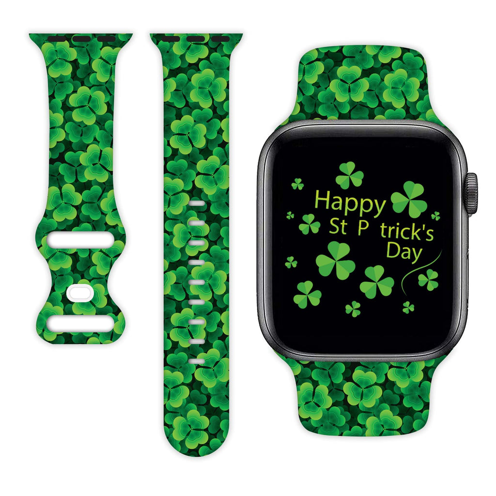[Australia - AusPower] - St Patricks Day Watch Band Compatible with Apple Watch 38mm 40mm 42mm 44mm Soft Silicone Strap Replacement for iWatch Series 7/6/5/4/3/2/1 42mm/44mm style-5 