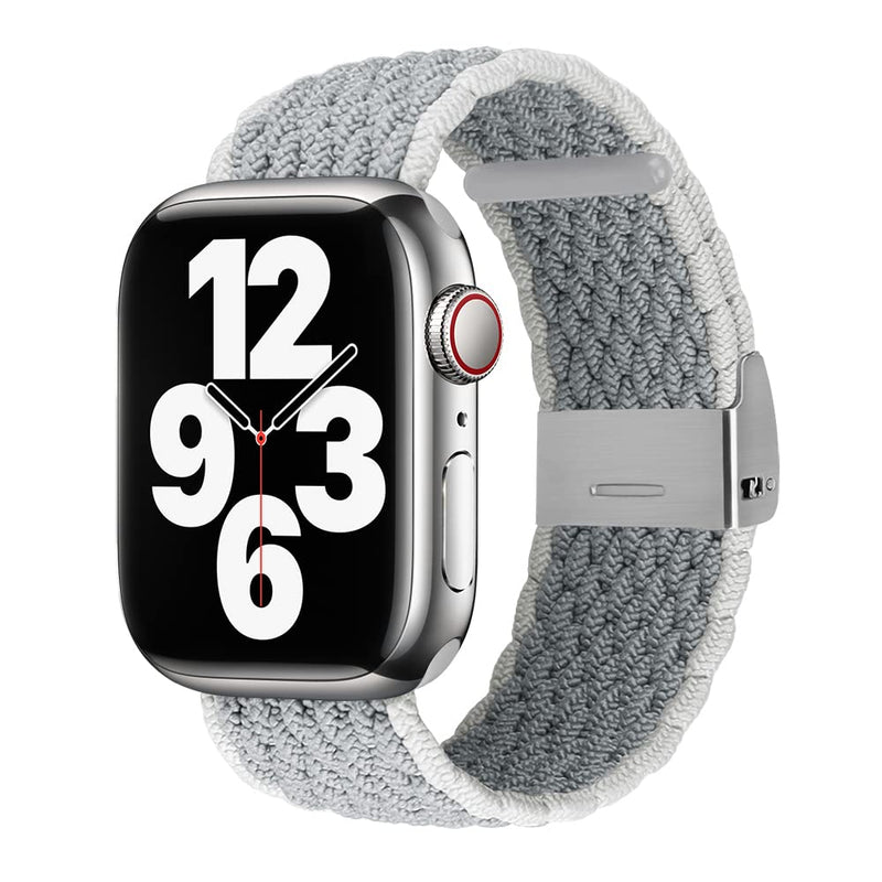 [Australia - AusPower] - Adjustable Braided Solo Loop Bands Compatible with Apple Watch Bands 45mm 44mm 42mm Pride Sport Loop With Buckle For iwatch 7/6 SE Seashell 45mm/44mm/42mm 