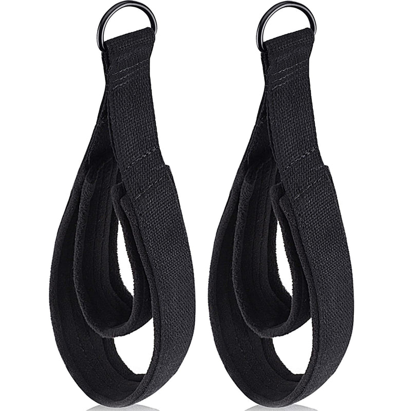 [Australia - AusPower] - TOBWOLF 2PCS Pilates Double Loop Straps for Reformer, Feet Fitness Equipment Straps, Double Padded D-Ring Loops, Yoga Double Loop Straps Handle Straps, Pilates Reformer Accessories for Home and Gym 