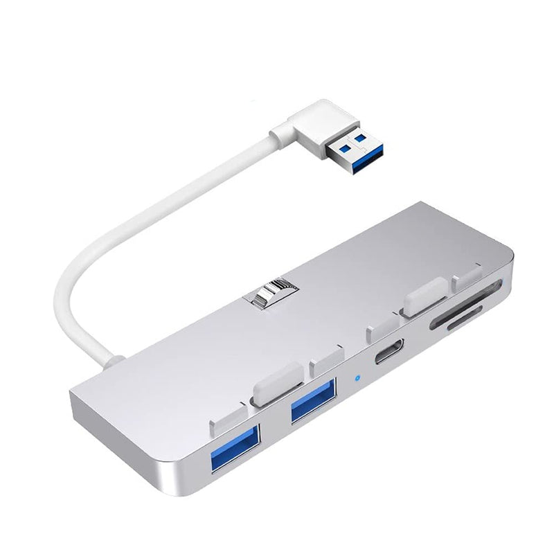 [Australia - AusPower] - iMac Memory Card Reader, Rocketek Aluminum 3-Port USB 3.0 Hub Adapter with USB-C Data Port, 2 USB 3.0 Port, SD/Micro SD Card Reader Combo USB 3.0 Clamp Hub Pro - Compatible with 2017 iMac and iMac Pro 