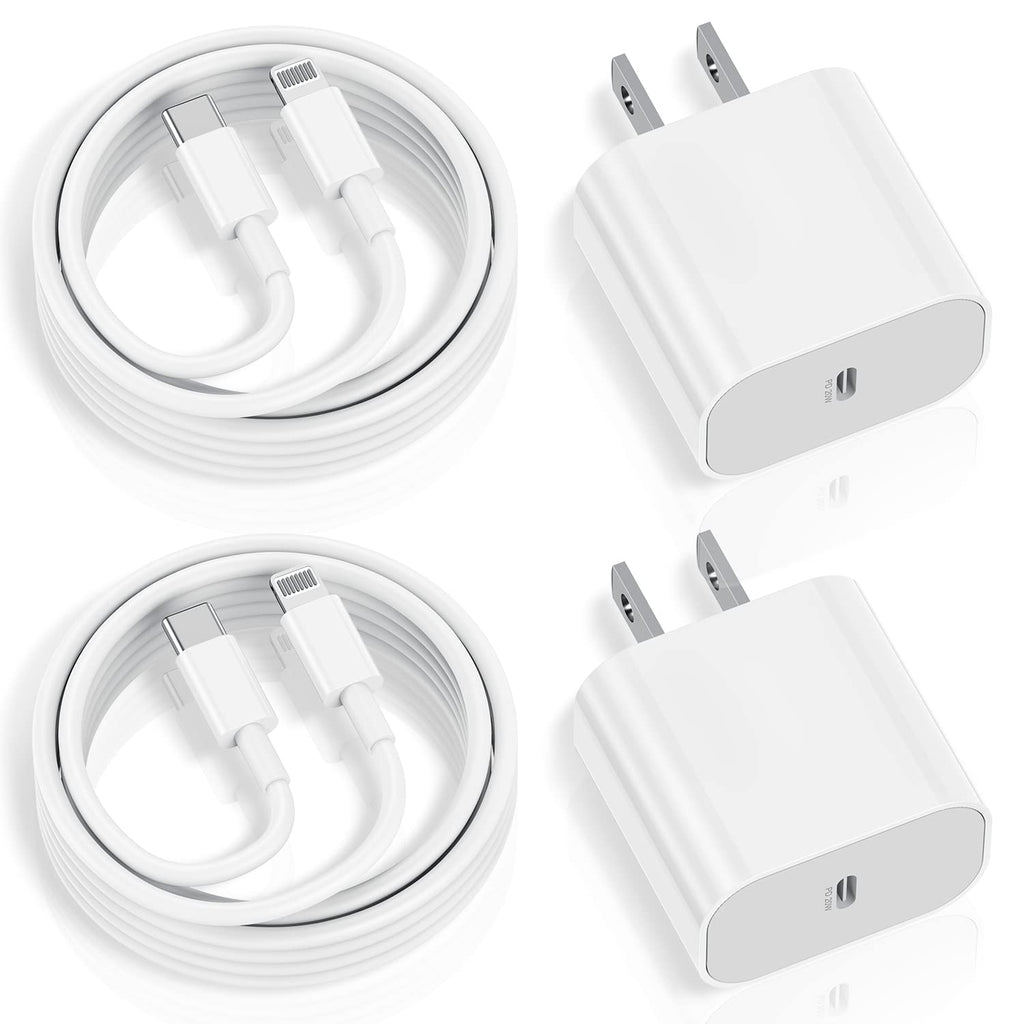 [Australia - AusPower] - for iPhone Fast Charger [MFi Certified],2 Pack 6FT Long Fast Charging Lightning Cable with Apple 20w PD Power Adapter, Wall Charger Block for iPhone13/13ProMax/12/12ProMax/11/11Pro,iPad 