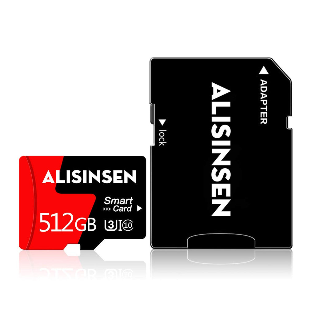 [Australia - AusPower] - Micro SD Card 512GB Memory Card 512GB Class 10 TF Card with a Card Adapter for Smart-Phone/Bluetooth Speaker/Tablet/PC/Camera 