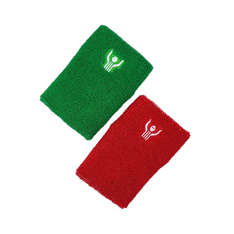 [Australia - AusPower] - Great Call Athletics | Premium Wrestling Wrist Bands | Professional Red & Green Set | Referee Official Coach | Tournament Dual Meet Folkstyle 