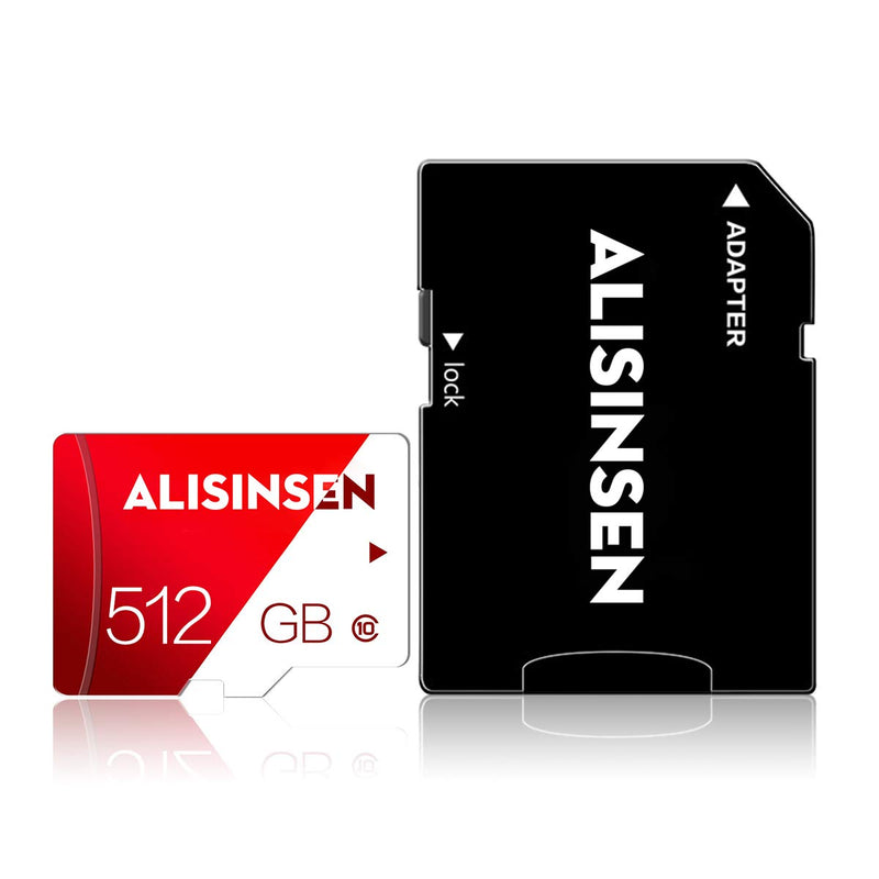 [Australia - AusPower] - Micro SD Card 512GB TF Memory Card 512GB Micro Memory SD Card Fast Speed Memory Card Class 10 with Free SD Card Adapter for Smartphones/Bluetooth Speaker 