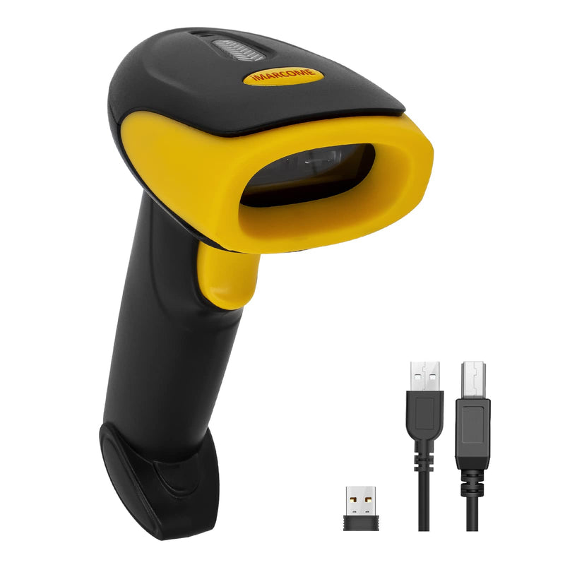 [Australia - AusPower] - iMARCONE Bluetooth Barcode Scanner Wireless 2D QR Code Scanner 3-in-1 Connection Support USB Wired, Screen Barcode Reader with Memory Automatic Scanning Gun Compatible with Android, iOS, Windows, Mac 
