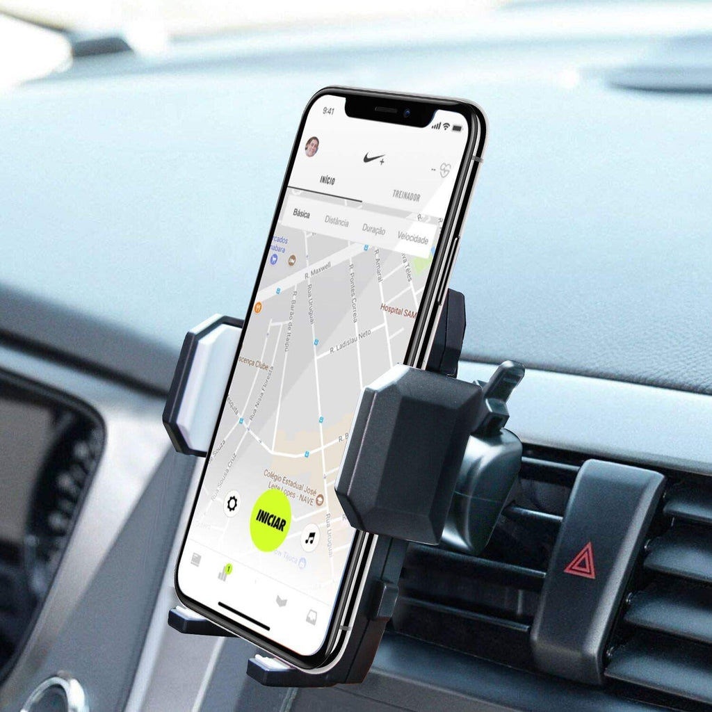 [Australia - AusPower] - Car Vent Phone Mount Holder, Universal Air Vent Cell Phone Cradle Stand with Adjustable Clip for iPhone 13 12 11 X XR XS Pro Max Mini 8 7 6 Plus and More 4.7-6.8'' Smartphone Black Gray 