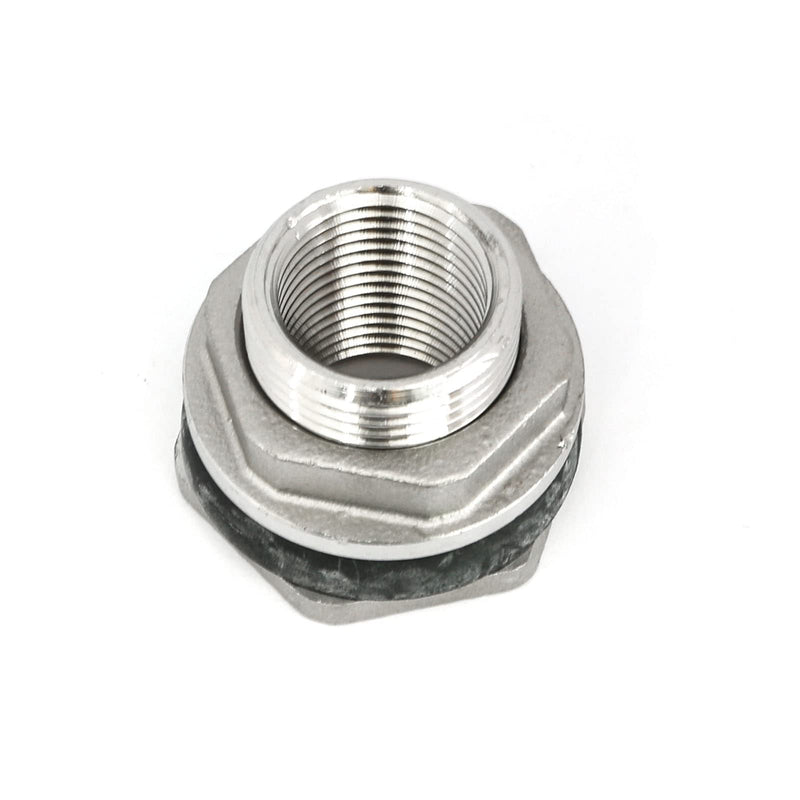 [Australia - AusPower] - heyous Bulkhead Fittings Stainless Steel 1/2" NPT Female Thread Water Tank Connector Adapter Fitting with Gasket for Water Tank, Bathtub and Sink, Compression Bulkhead Fittings 