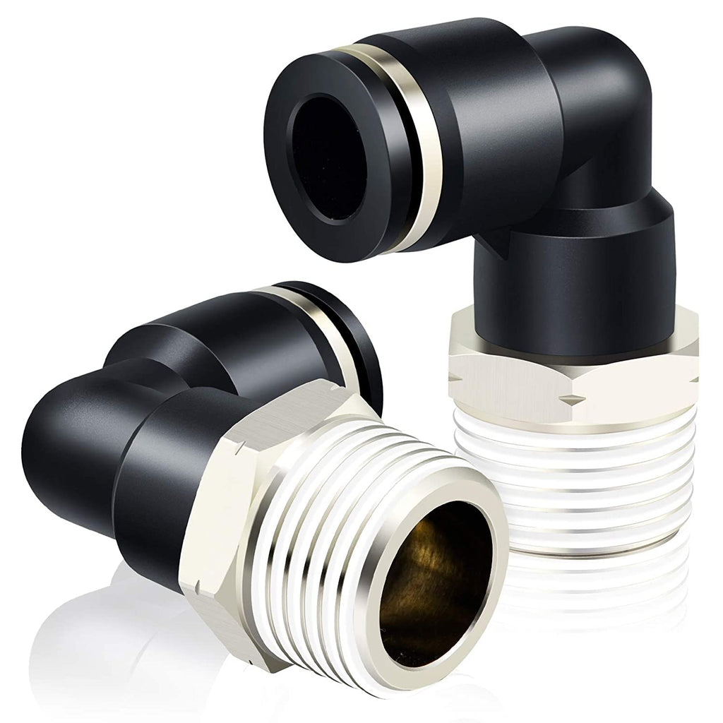 [Australia - AusPower] - BQGJK Pneumatic Elbow and StraightThread Push to Connect Fittings PL3/8NPT3/8(Pack of 10) 16.5*12.99*6.5 