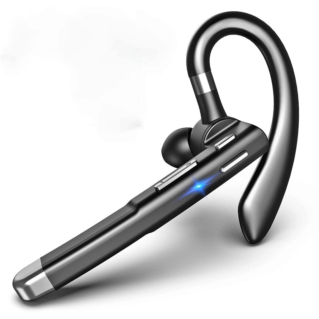 [Australia - AusPower] - Bluetooth Headset V5.1 Bluetooth Earpiece for Cell Phone with Microphone Hands-Free Wireless Single-Ear Headset with CVC8.0 Noise Canceling Mic for Office/Driving Compatible with Android/iPhone/Laptop Single Earpiece 