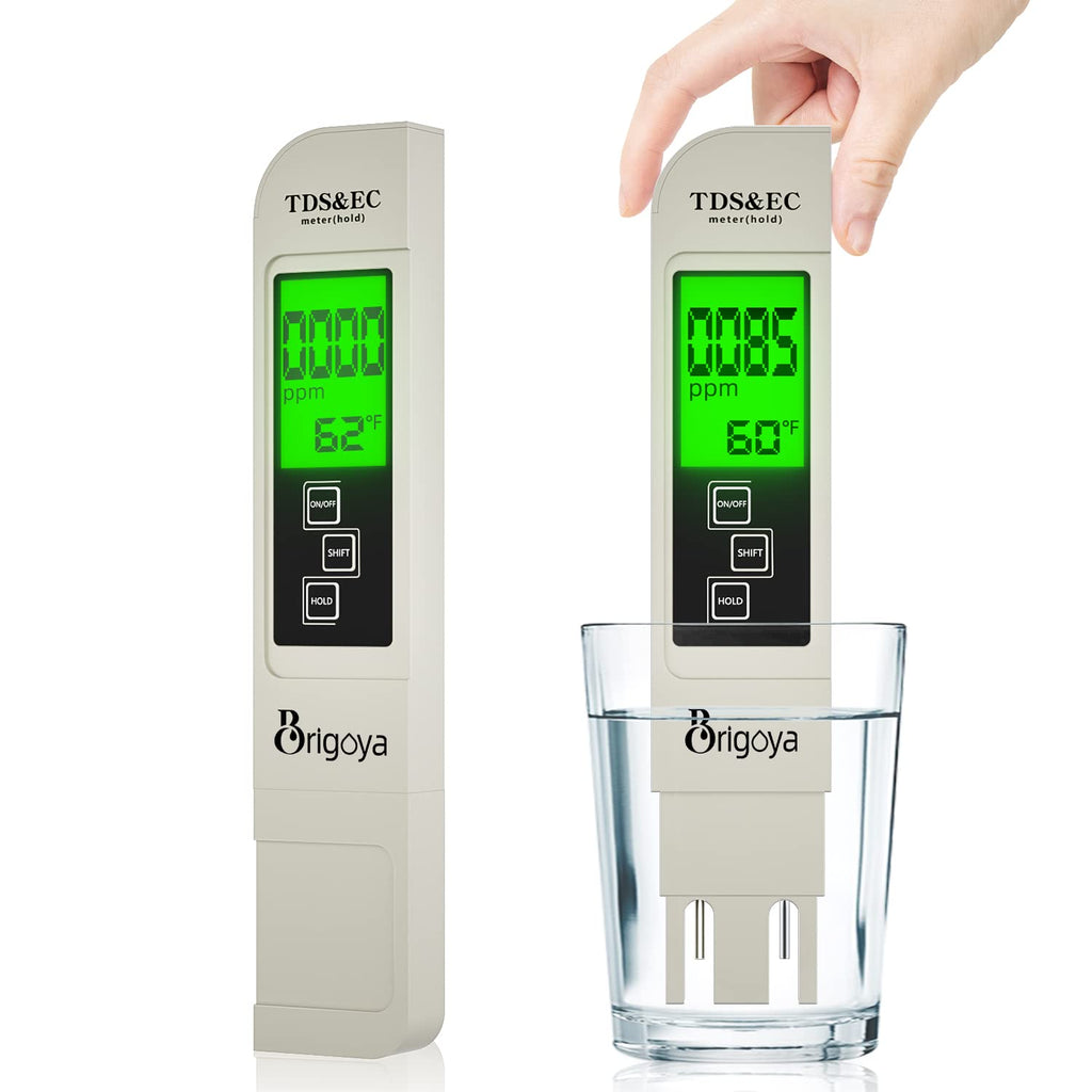 [Australia - AusPower] - TDS Meter Digial Water Tester, 3 in 1 TDS EC Temperature Meter Accurate, 0-9999 ppm Accurate, for Drinking Water, Aquariums, Hydroponics, RO/DI System, Saltwater Tanks 