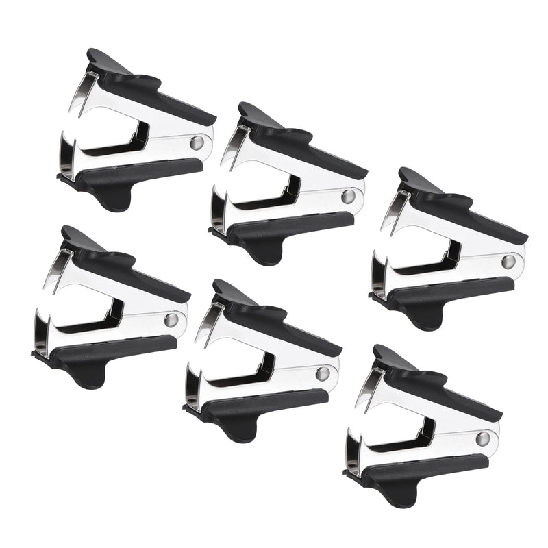 [Australia - AusPower] - MECCANIXITY Staple Remover Tools, Staplers Puller Steel Jaw for Office Home Desktop Supply Accessory, Black Pack of 6 