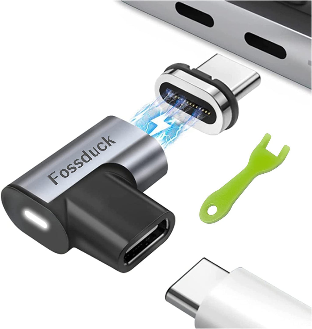 [Australia - AusPower] - 20Gb/s USB C Magnetic Adapter, Magnetic USB C Adapter 24Pins, Support USB3.1 PD 100W Quick Charge, 20Gb/s Data Transfer for MacBook Pro/Air USB-C Laptop and More Type C Devices 