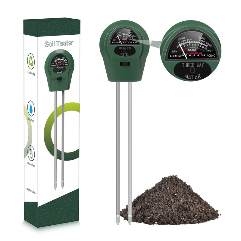 [Australia - AusPower] - DEVENTORZ Moisture Meter 3 in 1 Soil Test Kit, Soil Moisture Meter,Soil PH Meter, Soil Hygrometer Sensor for Gardening, Farming, Indoor and Outdoor Plants, No Batteries Required 