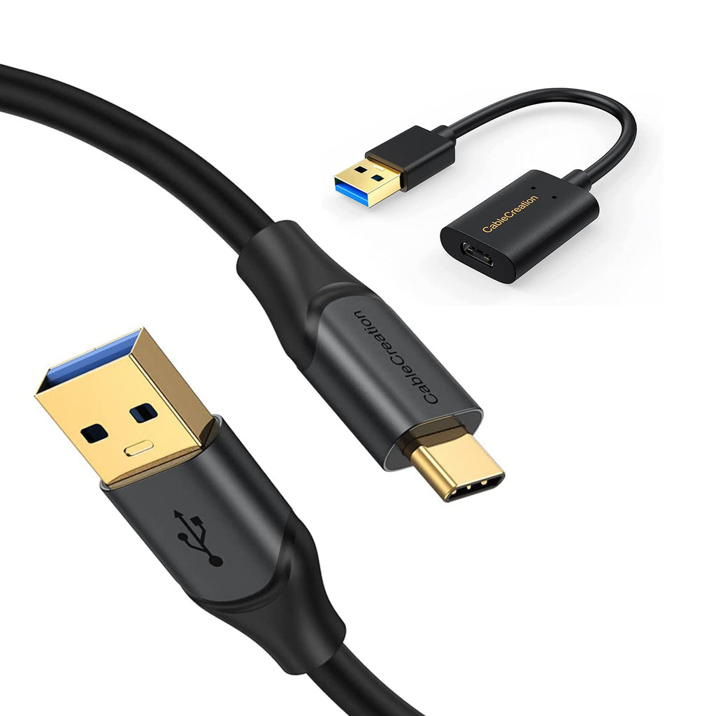 [Australia - AusPower] - Bundle – 2 Items: USB3.1 A to C Cable 1.5m and USB A Male to USB C Female Adapter 