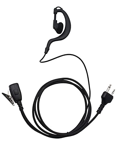 [Australia - AusPower] - Two-Way Radio Earpiece Headset with PTT Microphone is Compatible with Midland GMRS/FRS Radios 