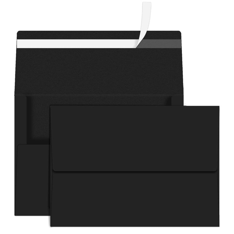 [Australia - AusPower] - 100 Packs Black A7 Envelopes, 5.25 x 7.25 Inches Printable Invitation square flap Envelopes,Perfect for Weddings, Photos, Invitations, Postcards, Greeting Cards, Mailing,Baby Shower(Black) 