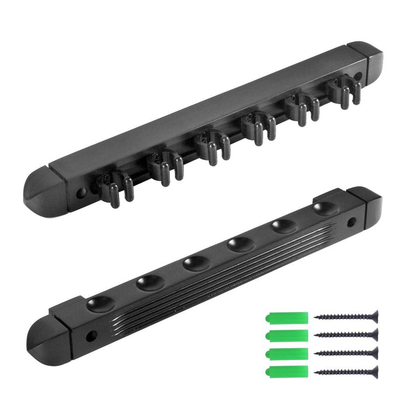 [Australia - AusPower] - MoyanSuper Pool Cue Rack Wall Mounted Rack Billiard/Pool Cue Wall Rack Cue Rest Cue Stick Holder (Black / 6 Cues) Black / 6 Cues 