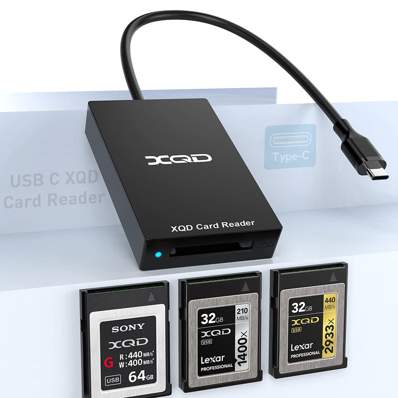 [Australia - AusPower] - USB C XQD Card Reader,XQD Memoey Reader Compatible with Sony G/M Series USB Mark XQD Card,Lexar 2933x/1400x USB C Mark XQD Card for Windows/Mac OS. 5Gpbs Super Speed Type C XQD Memory Card Reader 