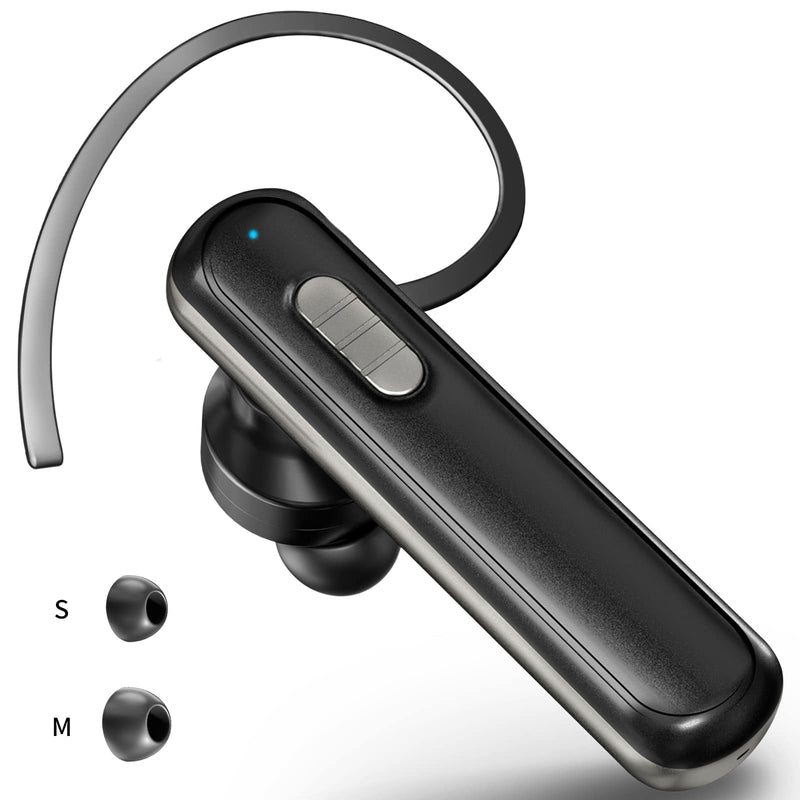 [Australia - AusPower] - Bluetooth Earpiece V5.1, Handsfree Bluetooth Headset for Cell Phones Wireless Earpiece with CVC8.0 Noise Cancelling Microphone and 260 Hours Standby Time for iPhone Android Samsung Laptop Truck Driver 