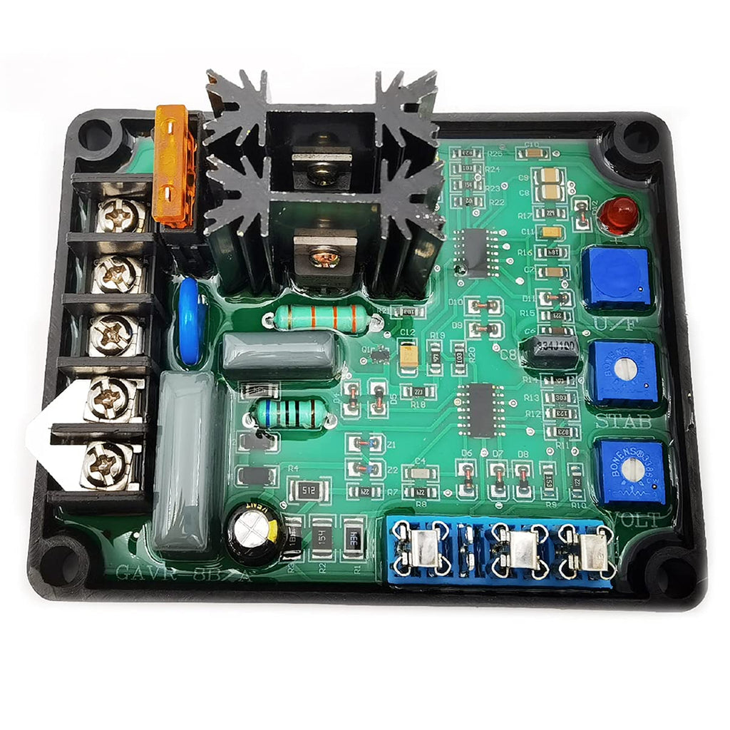 [Australia - AusPower] - FainWan Health Gear Generator Voltage Regulator, Automatic Voltage Regulator Module GAVR-8A Universal AVR Generator 110/220/440 VAC Programmable Input, Hihg acity 8Amp Fuse 