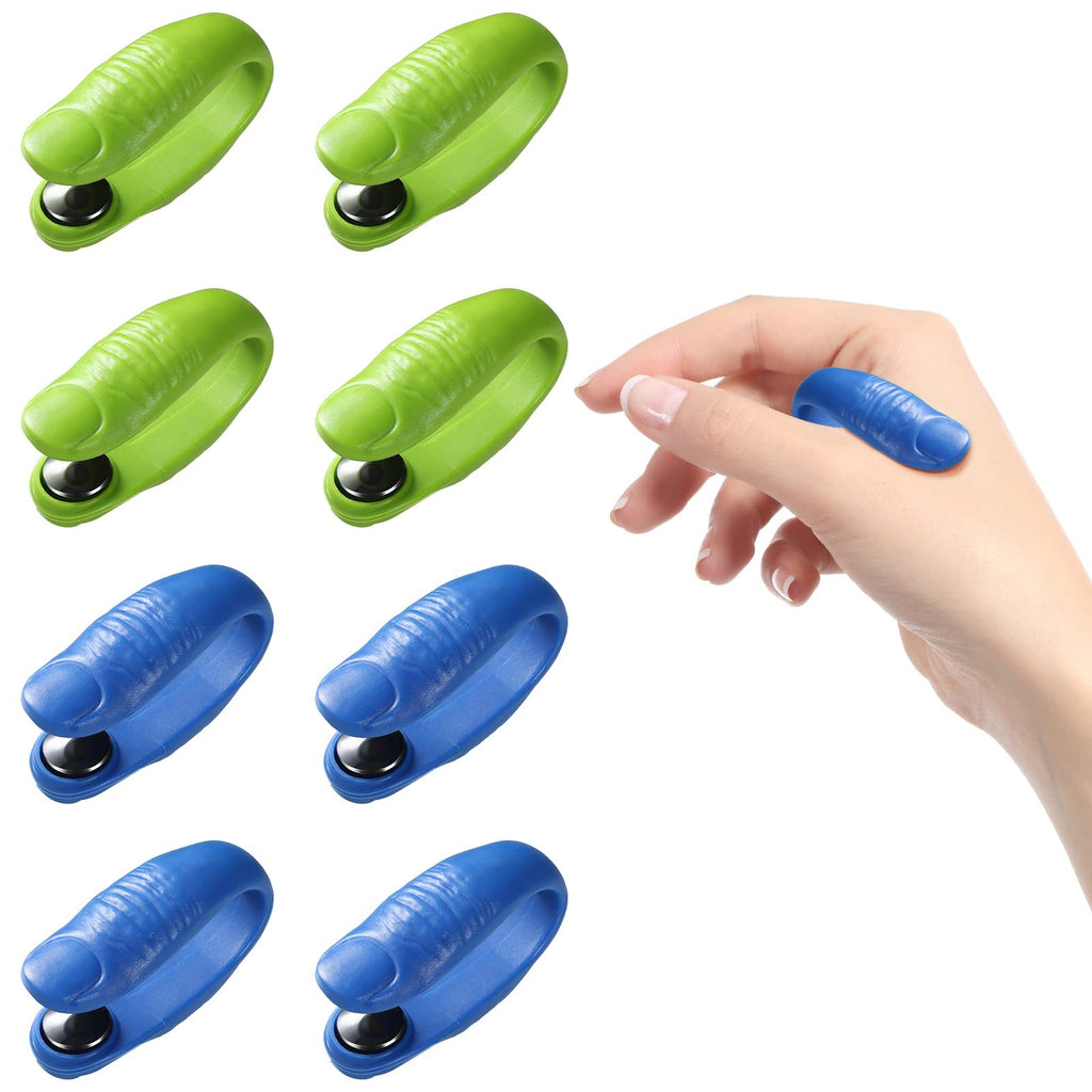 [Australia - AusPower] - 8 Pcs Acupressure Hand Pressure Point Clip Migraine Relief Clip Headache Pressure Point Tool for Relaxation Tension Anxiety Relief Muscle Pain Alleviation (Green, Blue) Green, Blue 