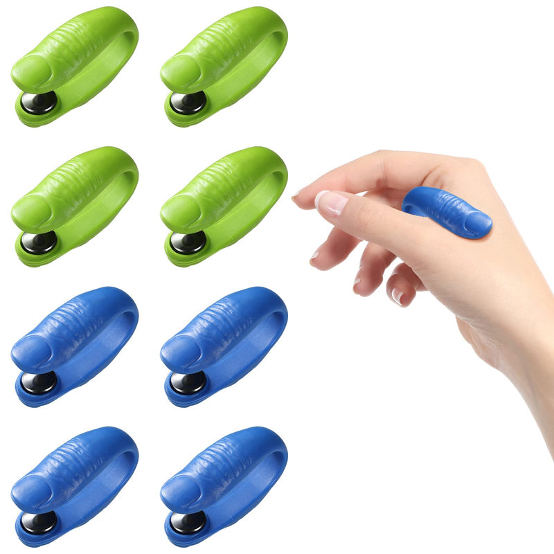 [Australia - AusPower] - 8 Pcs Acupressure Hand Pressure Point Clip Migraine Relief Clip Headache Pressure Point Tool for Relaxation Tension Anxiety Relief Muscle Pain Alleviation (Green, Blue) Green, Blue 