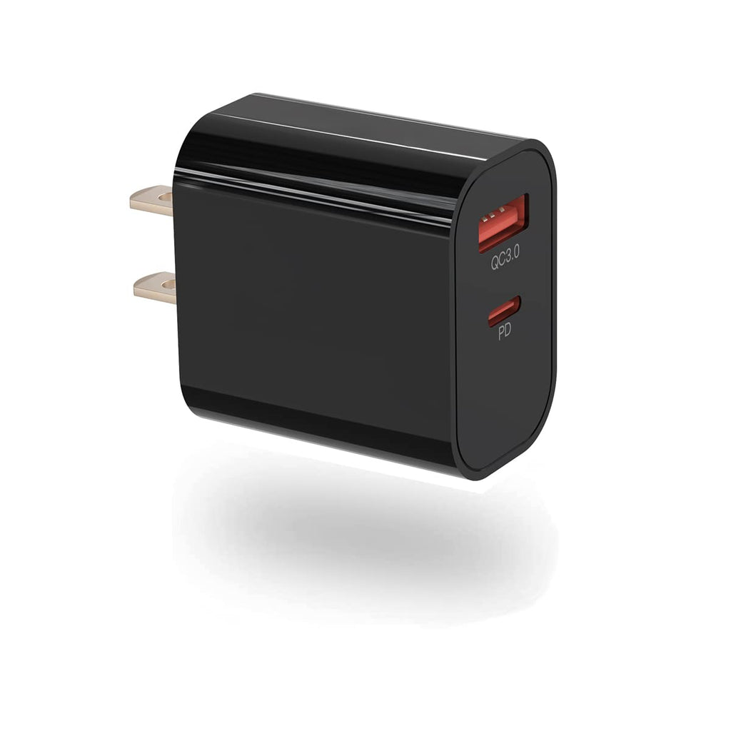 [Australia - AusPower] - iPhone Charger Fast Charging,20W USB C Wall Charger Dual Port Charge Block Compatible with iPhone 13/13 Pro max/12/12 Pro max/11/11Pro Max/X Black 