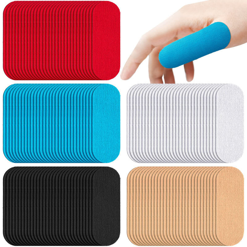 [Australia - AusPower] - 150 Pieces Bowling Thumb Tape Bowling Protective Performance Tape Finger Protection Bowlers Accessories Assorted Colors Bowler Thumb Tape Pre Cut Bowling Tape Elastic Bowling Thumb Sock 