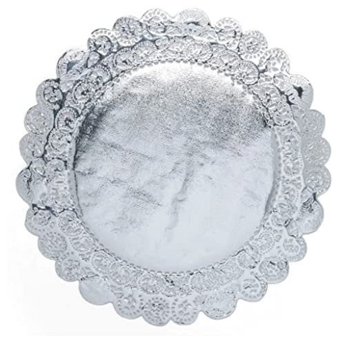 [Australia - AusPower] - Metallic Silver Scalloped Foil Doilies - 6" Wide, Set of 250, Party Decoration, Table Display, DIY, Crafts, Gift Boxes, Fancy Desserts, Wedding, Reception 