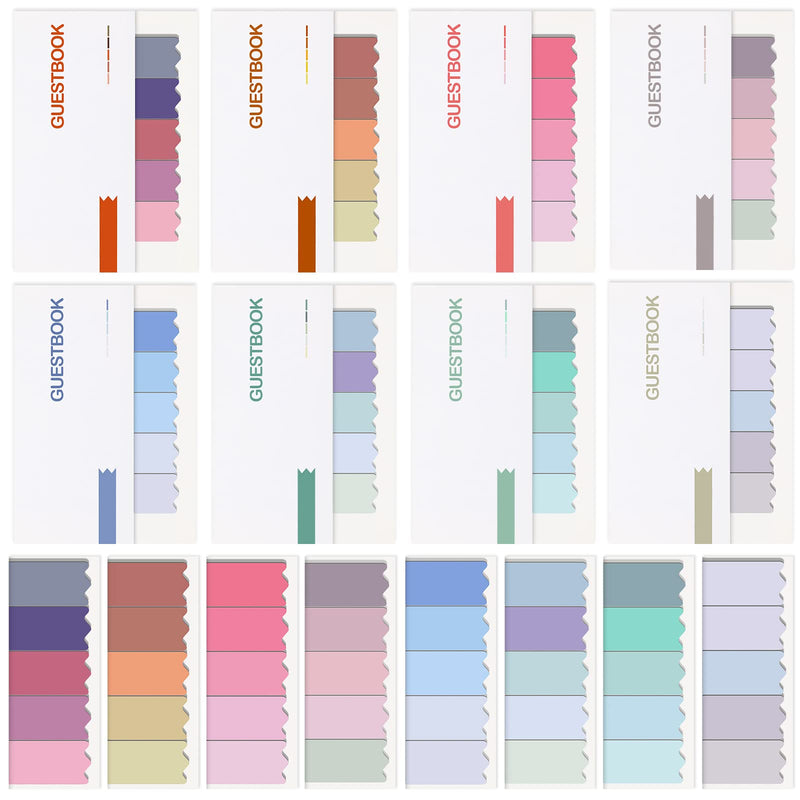 [Australia - AusPower] - 1600 Pcs Gradient Color Sticky Note Self-Stick Note Cute Book Tabs Aesthetic Sticky Notes Watercolor Memo Notes Stationary for Journaling, Book Markers, School Office Supplies 
