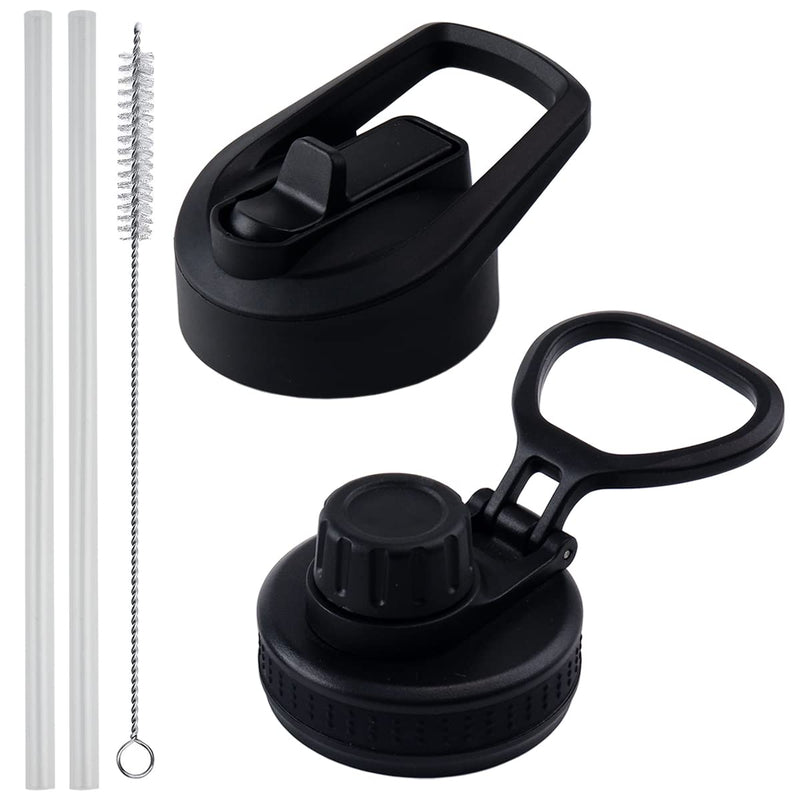 [Australia - AusPower] - honogo Replacement Straw Lid and Spout lid for Hydro Flask, Takeya Wide Mouth Water Bottles, Fits 18 oz, 20 oz 32 oz, 40 oz, 64oz Thermoflask Lids Accessories Compatible with Simple Morden Iron Mira 