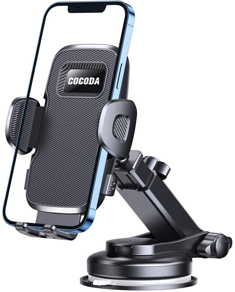 [Australia - AusPower] - Cocoda Phone Mount for Car, [Thick Case Friendly] [Military-Grade Suction] Car Phone Holder Mount for Dashboard & Windshield, 360° Rotate Car Mount Compatible with iPhone 13 12 Pro Max, 4”-7” Phones 