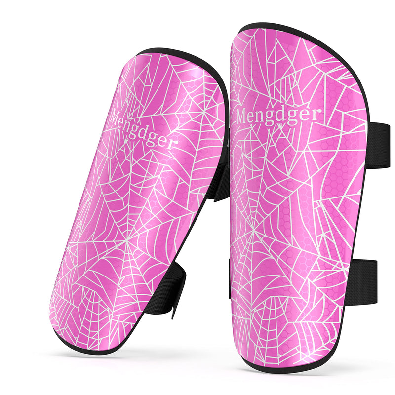 [Australia - AusPower] - Shin Guards Soccer Youth Kids Boys Girls Toddler Shin Pads Child EVA Cushion Protection Reduce Shocks Injurie Calf Protective Gear Suitable for 4 5 6 7 8 9 10 11 12 Years Old Small Pink 