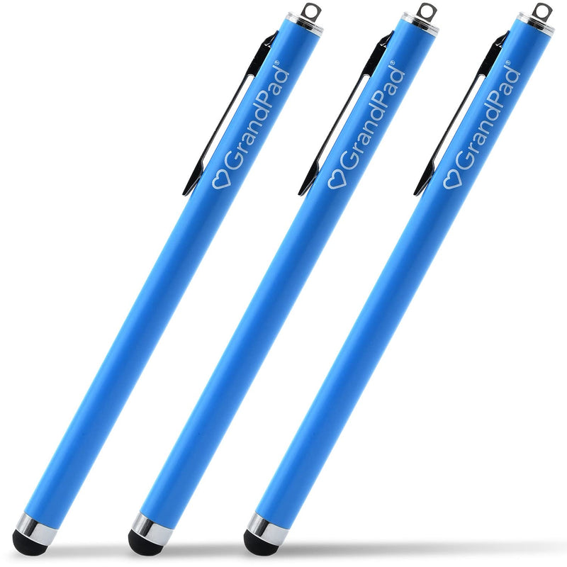 [Australia - AusPower] - GrandPad Stylus Pen for GrandPad Tablet, Rounded ¼” Scratch Resistant Stylus, 5.25” Length, Lightweight and Ergonomically Shaped, Pack of 3 