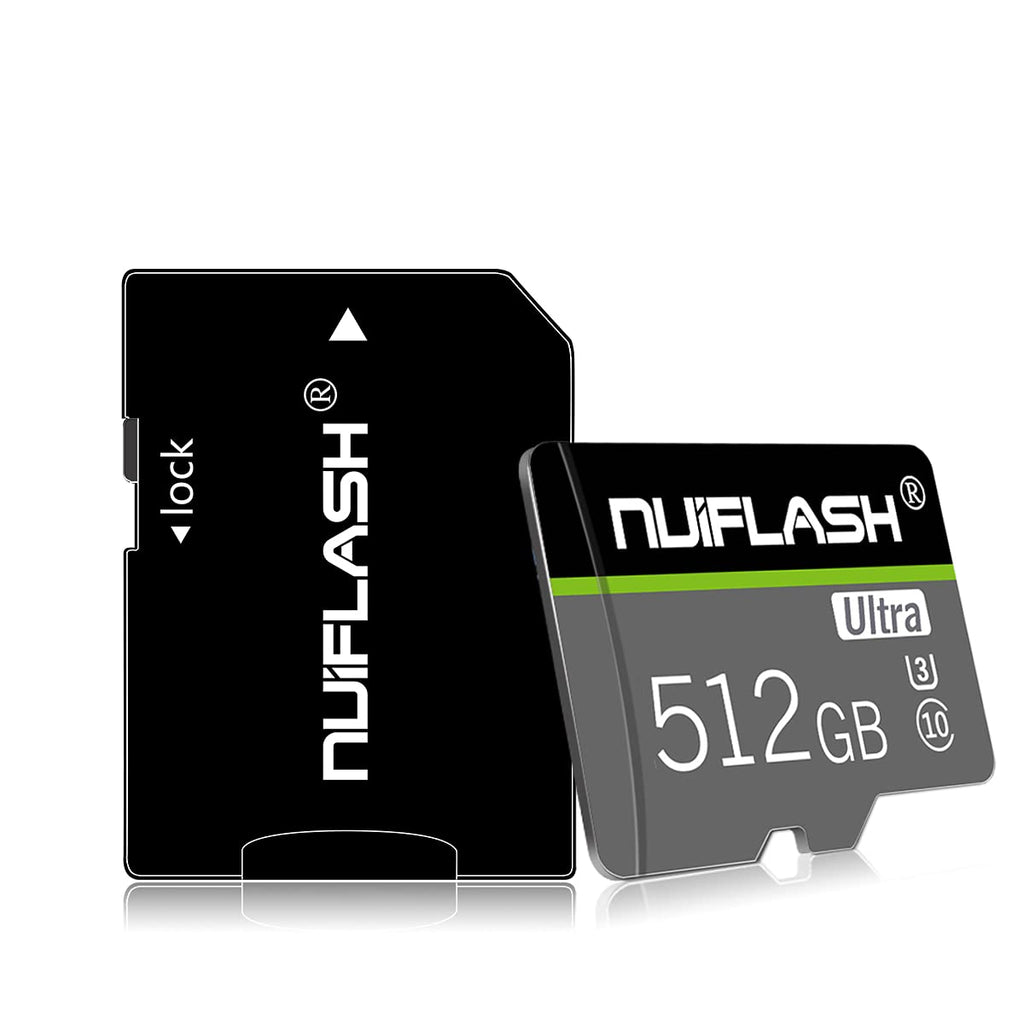 [Australia - AusPower] - 512GB Micro SD Card 512GB SD Memory Card 512GB Class 10 TF Card 512GB High Speed with SD Card Adapter for Android Smartphones HHL-512GB 