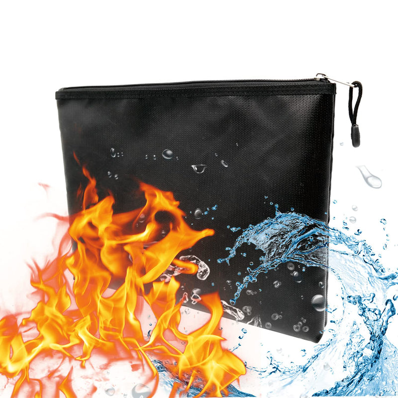 [Australia - AusPower] - Fireproof Document Bag,Water-Resistant Bag,10.4x13.2inch,Storage Pouch for A4 Documents,Cash,Passport 