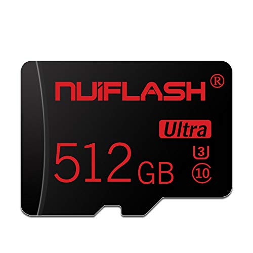 [Australia - AusPower] - Micro SD Card 512GB with Adapter (Class 10 High Speed) Video Micro Memory SD Card/Memory Cards for Camera, Phone, Computer, Dash Came, Surveillance, Tachograph, Tablet, Drone 
